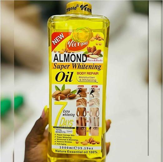 VeetGold Almond Body Repair Oil 1000 ml – Replenish, Repair & Glow - African skincare