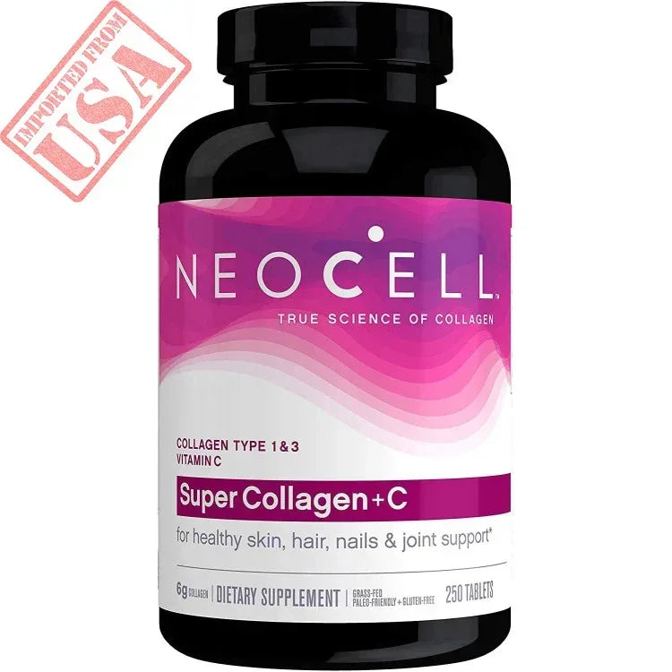 NeoCell Super Collagen Plus C Type 1 and 3 - 6000 mg - 250 Tablets - African skincare