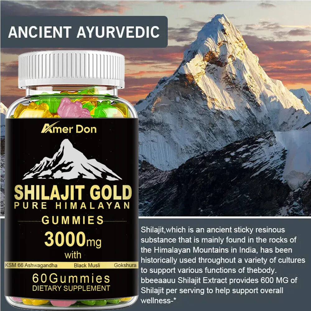 Ancient Extract Pure Himalayan Shilajit Resin 60Pcs ,100% Organic - African skincare