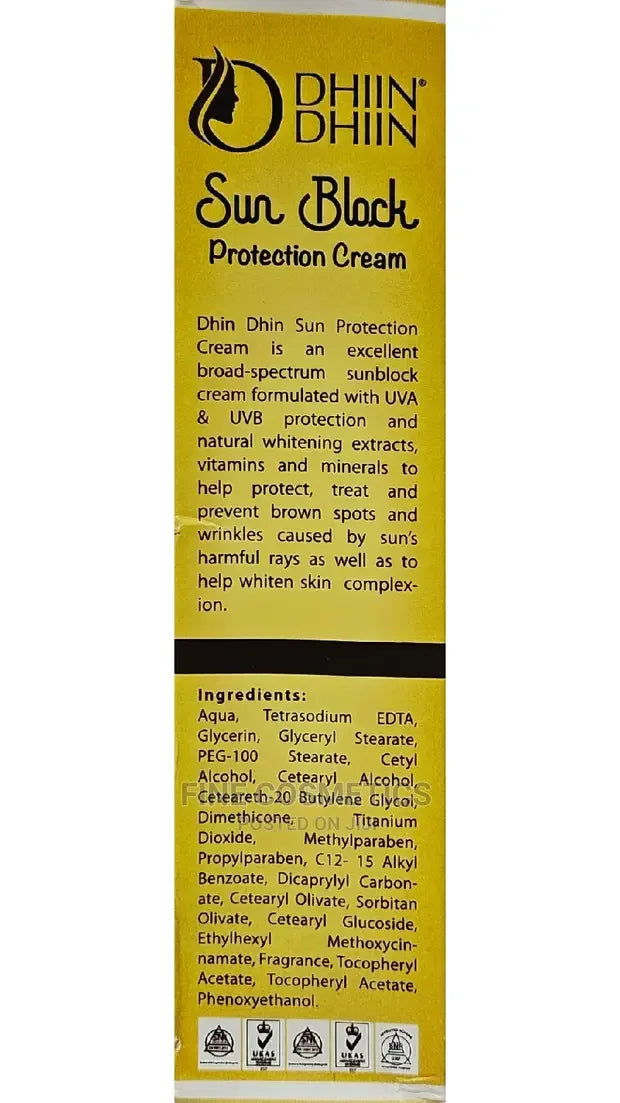 Dhin Dhin Sun Block – Broad Spectrum SPF, UVA/UVB Protection & Skin Hydration - African skincare