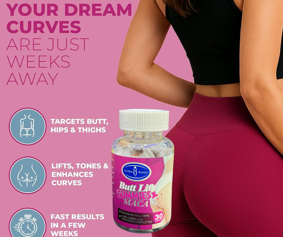 MACA Hip Lifting Gummies for Natural Curve Support (30 Gummies)