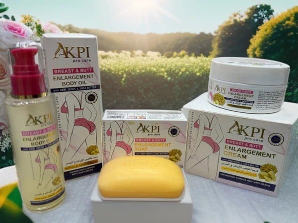 Akpi Enlargement Set ( Body Oil,Soap,Ceam) set of 3