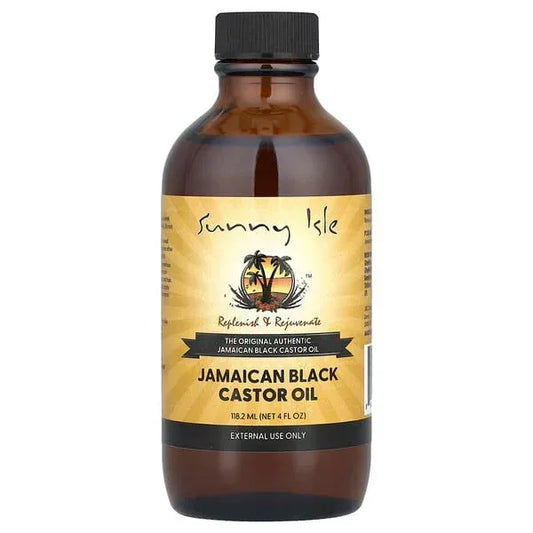 Sunny Isle 100% Pure Jamaican Black Castor Oil – 4 fl oz / 118 ml - African skincare