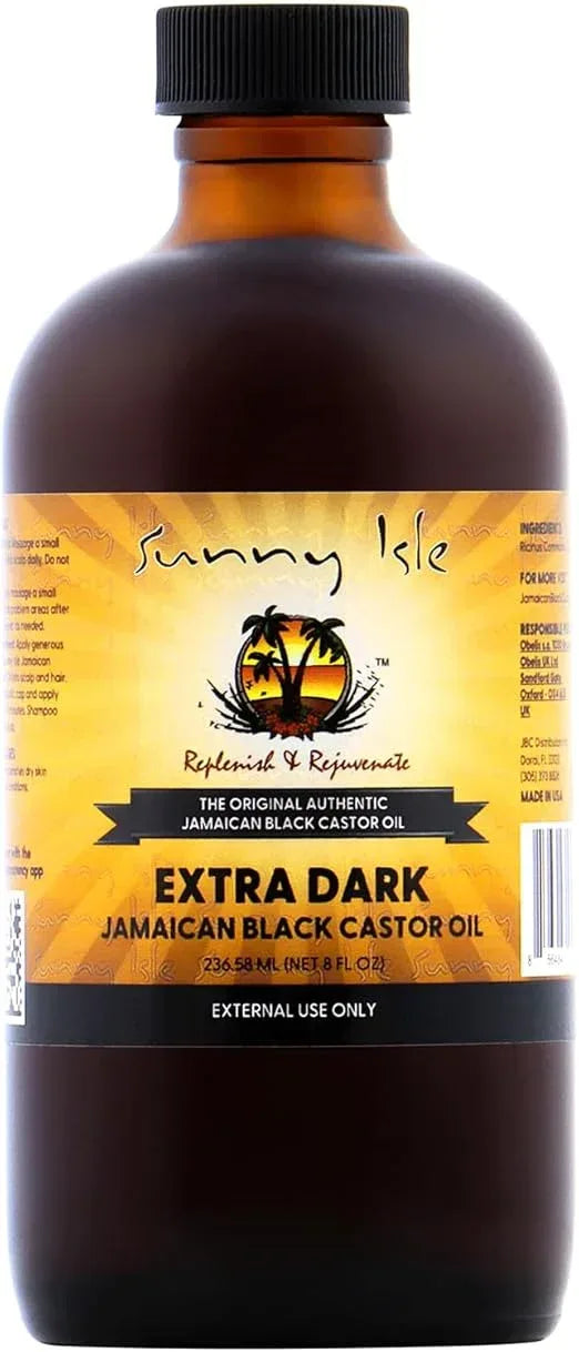 Sunny Isle Jamaican Black Extra Dark Castor Oil 8 oz - African skincare