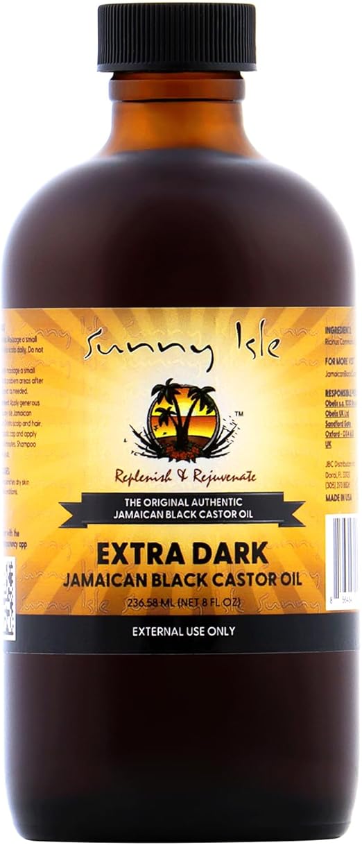 Sunny Isle Jamaican Black Extra Dark Castor Oil 8 oz