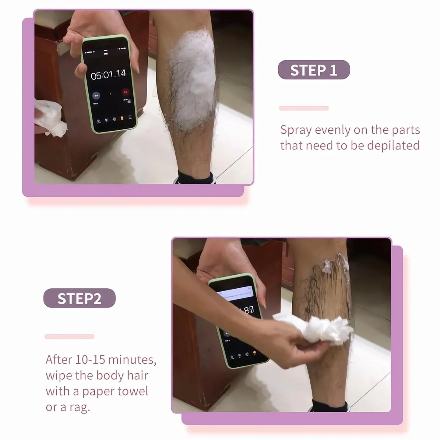 Instant Hair Removal Spray Foam – Smooth Skin Care Formula - African skincare