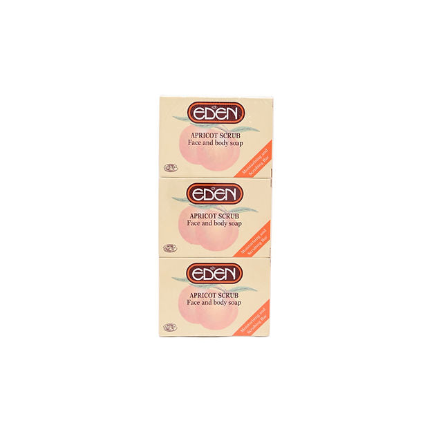 Eden Apricot Scrub Face & Body Soap 150G (3Pack)