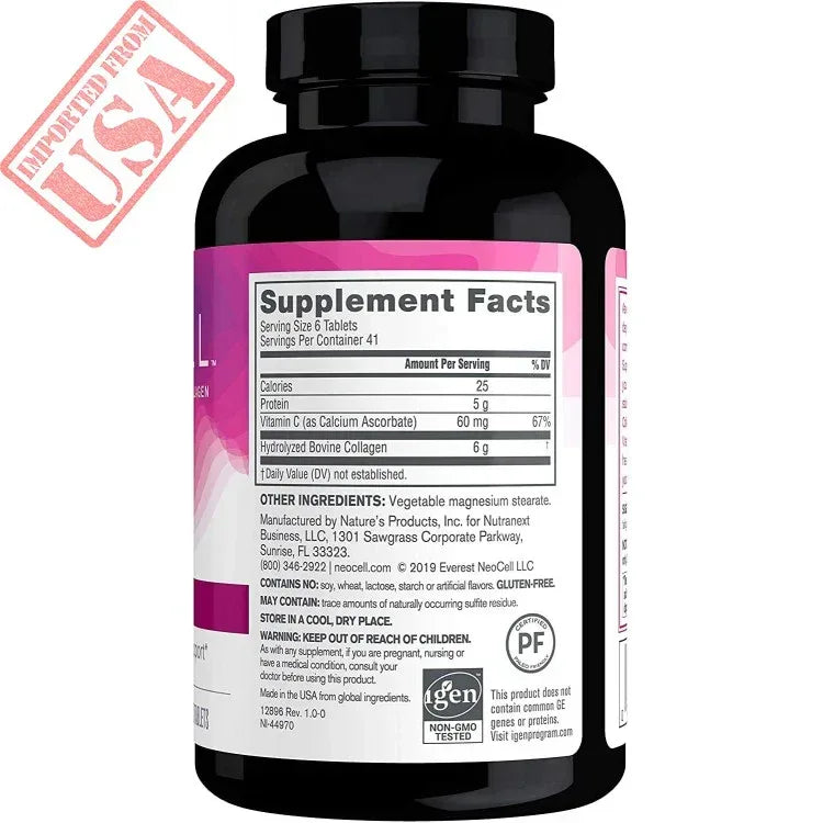 NeoCell Super Collagen Plus C Type 1 and 3 - 6000 mg - 250 Tablets - African skincare