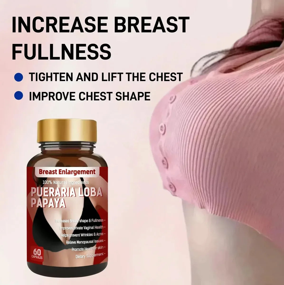 Pueraria Lobata Breast Firming and lifting up pill ( 60 Pills) - African skincare