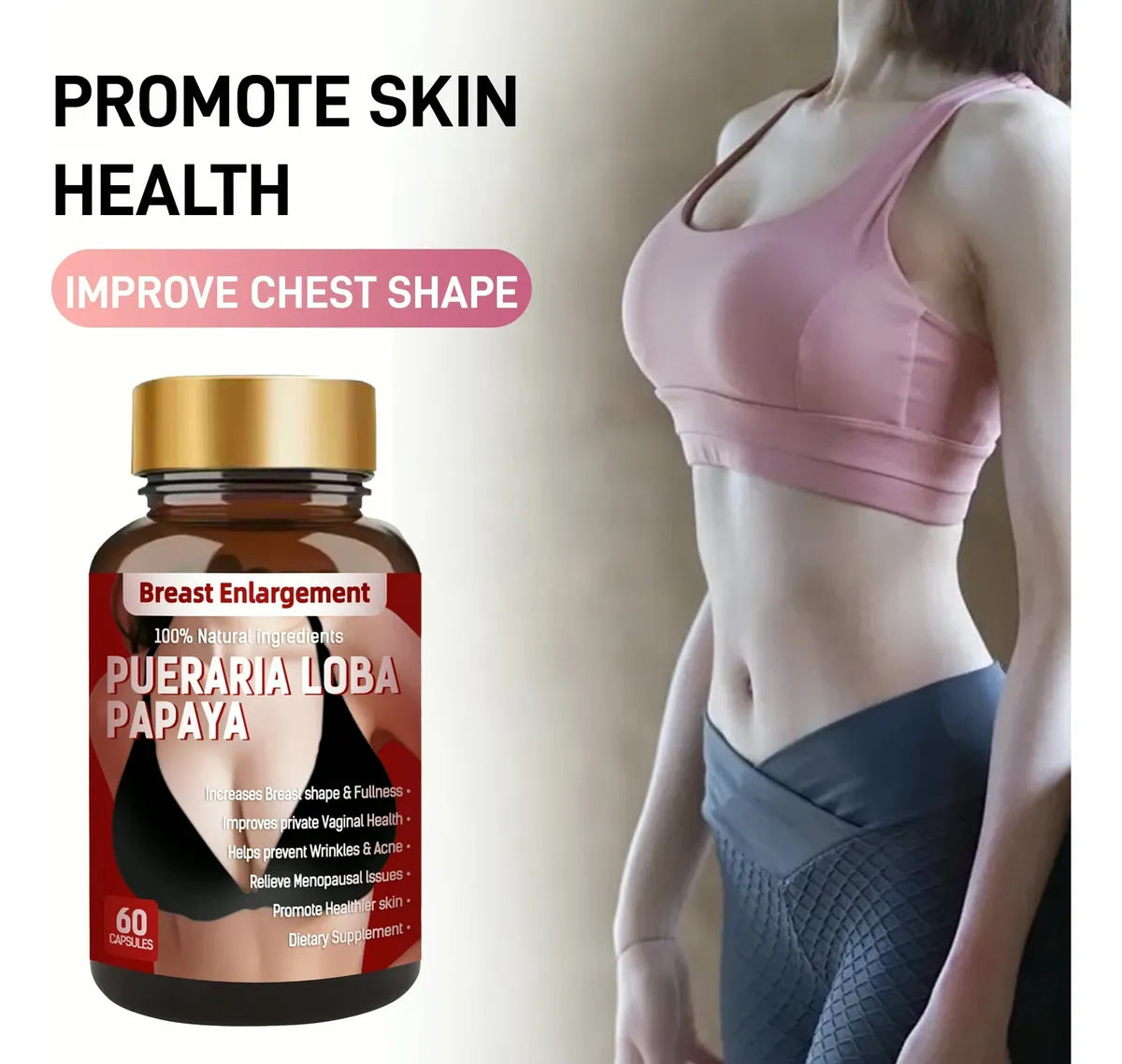 Pueraria Lobata Breast Firming and lifting up pill ( 60 Pills)