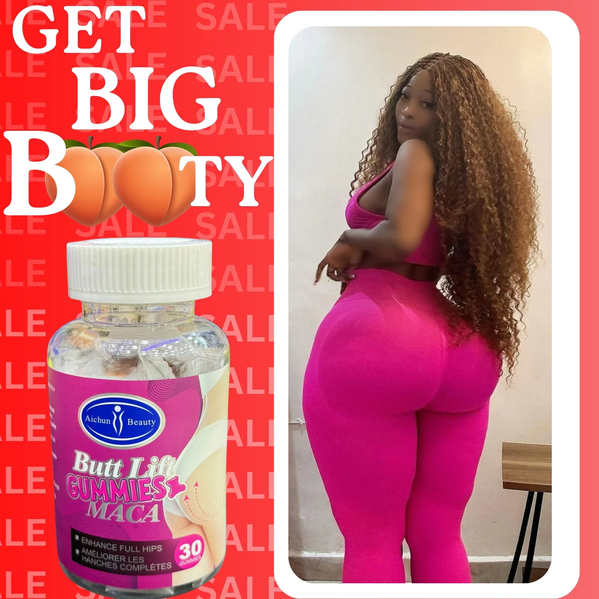 MACA Butt lift up and firm gummies (30 Gummies) - African skincare