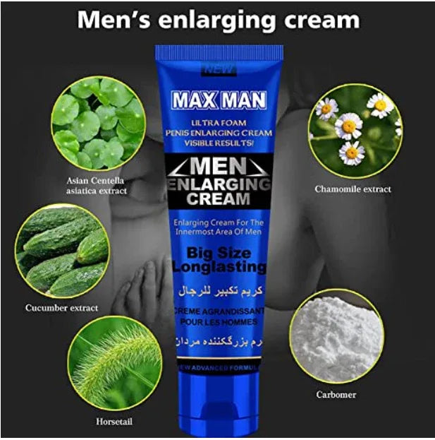 Men's Massage Cream Penis Becomes Longer and Thicker Sexual Enhancement Erection Cream Men Energy Penis Growth Oil Delay Performance Boost Strength 50g - African skincare