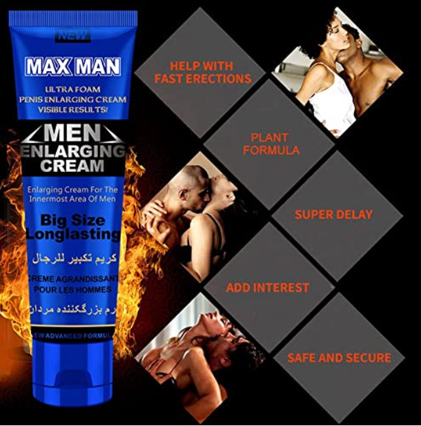Men's Massage Cream Penis Becomes Longer and Thicker Sexual Enhancement Erection Cream Men Energy Penis Growth Oil Delay Performance Boost Strength 50g