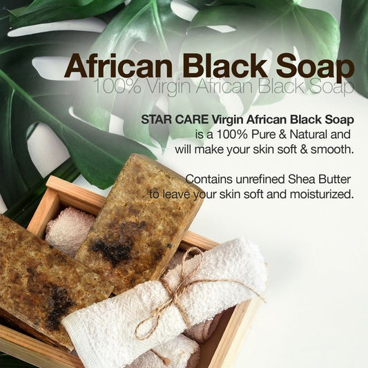 Raw African Black Soap – Traditional Deep Cleansing Care (From Ghana) 250 GRAMS