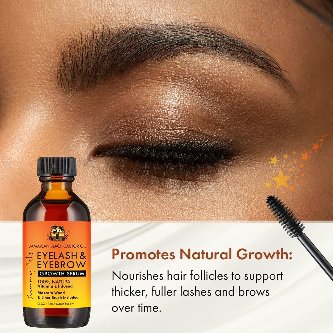 Sunny Isle Jamaican Black Castor Oil Eyebrow & Eyelash Growth Serum - African skincare