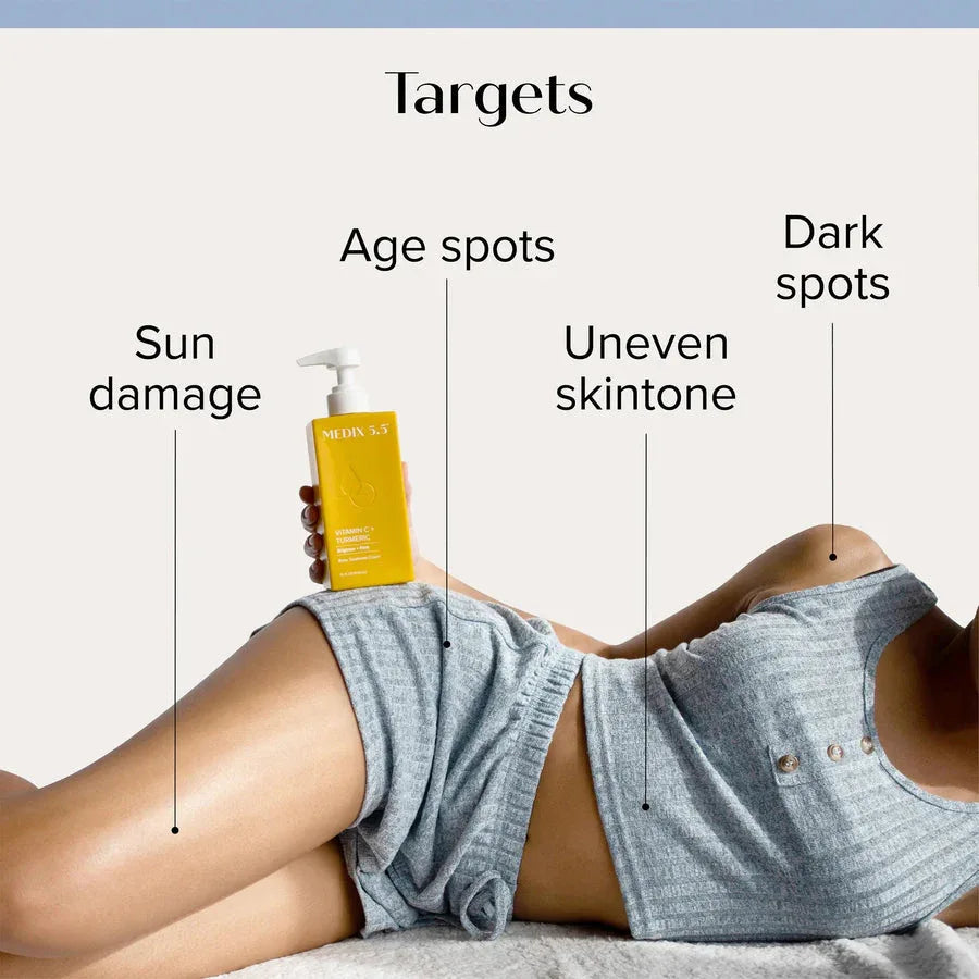 MEDIX 5.5 Vitamin C Cream Face Lotion & Body Lotion Moisturizer | Anti Aging Skin Care Firming & Brightening Cream Diminishes The Look Of Uneven Skin Tone, Age Spots, & Sun Damaged Dry Skin - African skincare